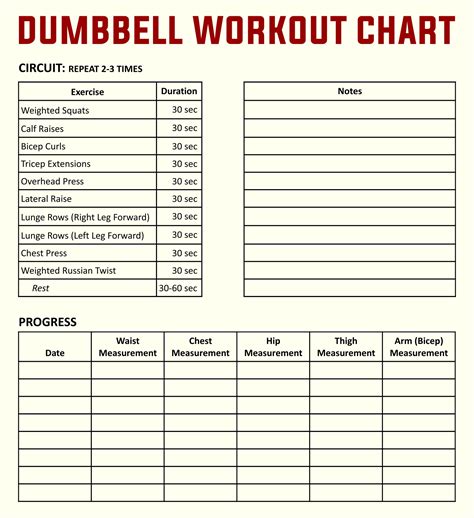 printable workout plan template