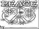 Pages Coloring Peace Sign Getcolorings sketch template