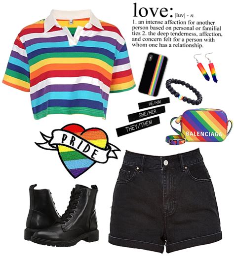 prideful outfit shoplook lgbtq outfit lesbian outfits gay outfit