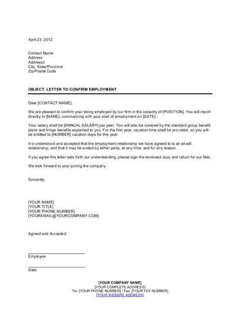 proof  employment letter template addictionary