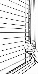 Blinds Outline Opening Open Hand Window Illustration Close Pulling Cord Dreamstime sketch template