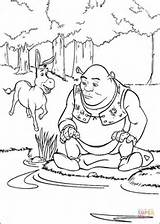Shrek Coloring Pages Donkey Printable sketch template