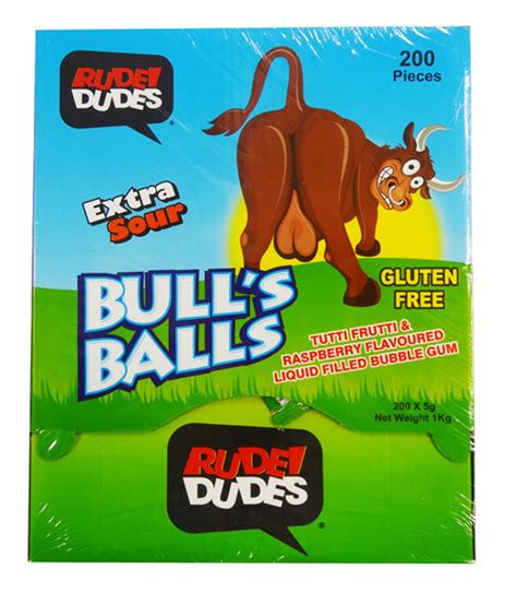 rude dude bulls balls confectionery world