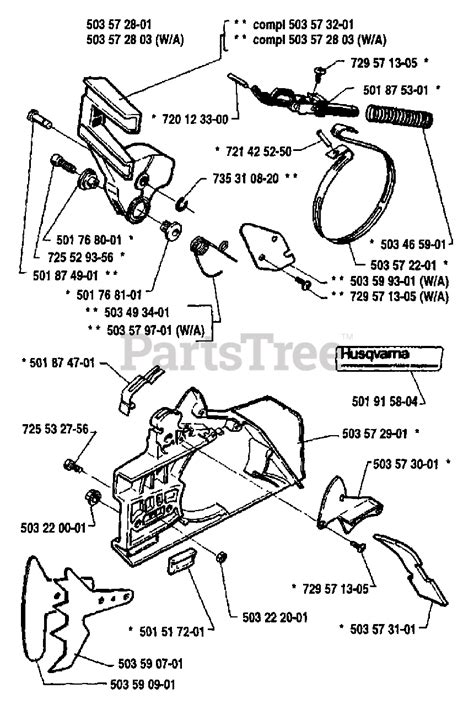 Husqvarna 268 Husqvarna Chainsaw 1989 02 Chain Brake Assembly Parts