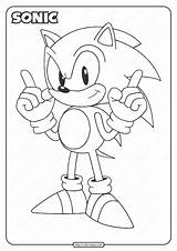 Sonic Knuckles Hedgehog Coloringoo Echidna Outline Sega sketch template