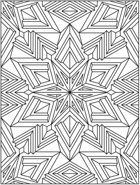 dover publications geometric coloring pages abstract