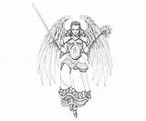 Coloring Gabriel Angel Pages Shaddai Ascension El Another sketch template