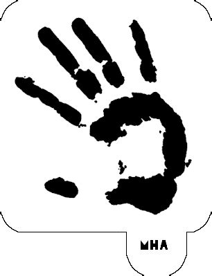 handprint stencil clipart  clipart