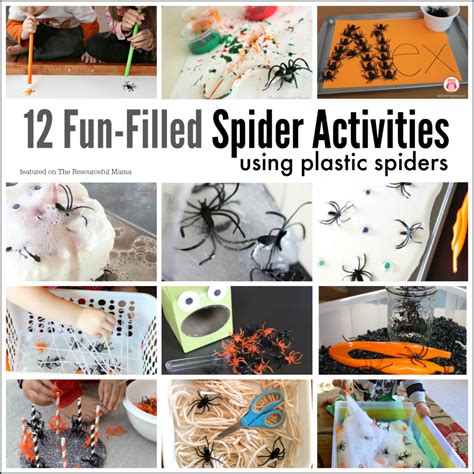 fun filled spider activities   plastic spiders  resourceful