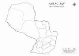 Paraguay Departamentos Politico sketch template