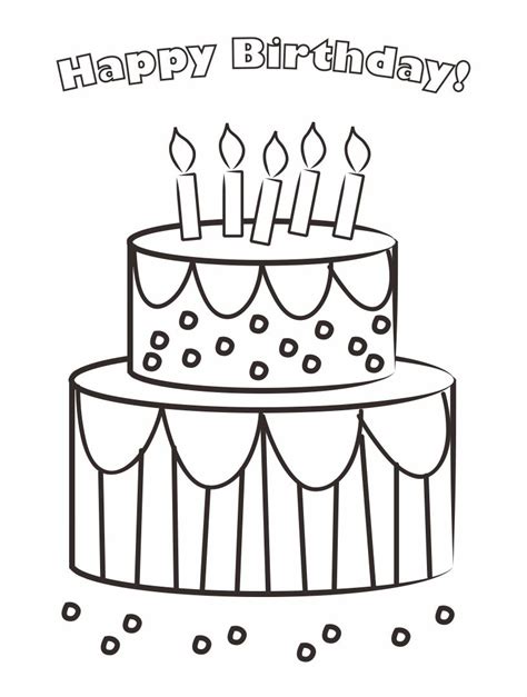 printable birthday cards  coloring happy birthday card printable