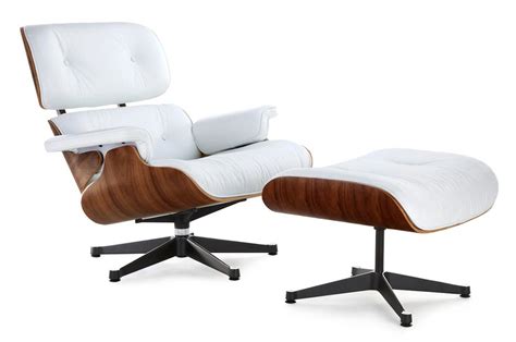 classic lounge chair ottoman white  black base mid century modern lounge chairs eames