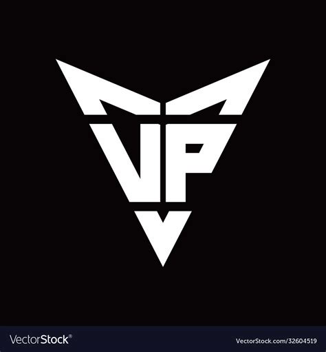 vp logo monogram   drop shape logo design vector image