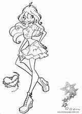 Coloring Pages Winx Club Kids Color Characters Cartoon Kid Sheet Printable Book sketch template