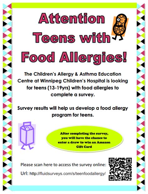 Survey For Teens With Food Allergies Food Allergy Canada