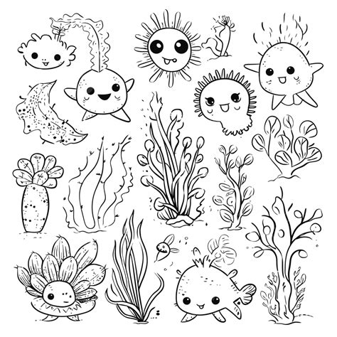 ocean plants coloring pages