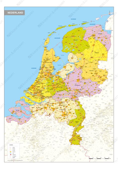 digitale gedetailleerde kaart van nederland  kaarten en atlassennl
