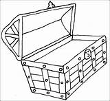 Treasure Chest Coloring Clipart Box Drawing Pages Open Line Empty Color Getdrawings Getcolorings Printable Draw Clipground sketch template