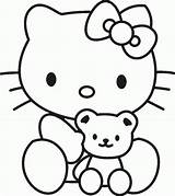 Kitty Hello Coloring Pages Print sketch template