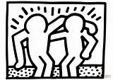 Haring Keith Buddies Coloring Pages Pop Supercoloring Printable Figures Dancing Drawing Prints sketch template