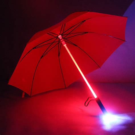 light sabre led light  safety umbrella  built  torch thebrollystorecom