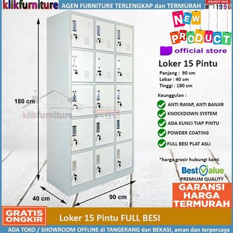 Jual Hot Lemari Loker Locker Cabinet Besi 15 Pintu Lk15 Di Lapak