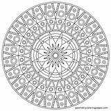 Mandalas Circulares Letscoloringpages Páginas Andalucia sketch template