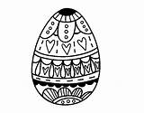 Easter Hearts Egg Coloring Coloringcrew sketch template