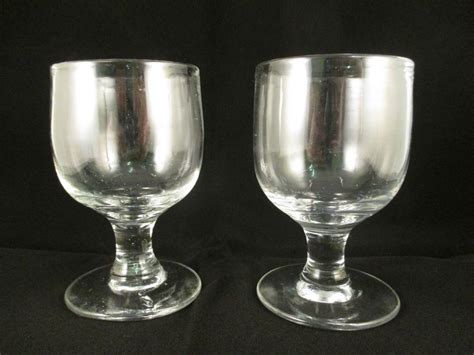 pair of antique victorian tavern rummer glasses glass glass