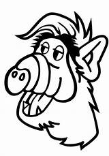 Alf Coloring Pages Books Library Clipart Comments Cartoon sketch template