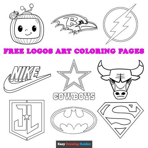 printable logos art coloring pages  kids