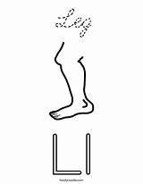 Leg Coloring Legs Template Cursive Printable Bones Favorites Login Add Twistynoodle Pages Change sketch template
