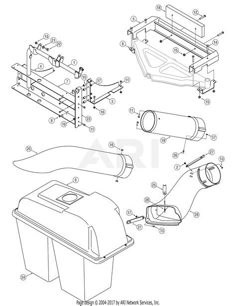 mtd     double bagger    parts diagram  general assembly