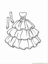 Dress Coloring Pages Printable Patterns Dresses sketch template
