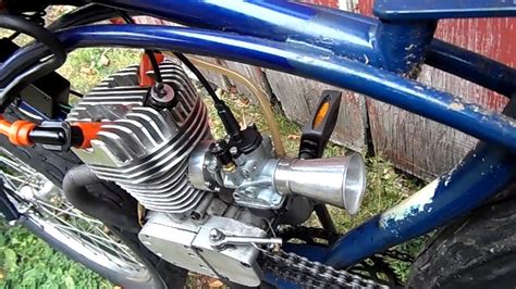 close    twin ignition motorized bicycle engine running youtube