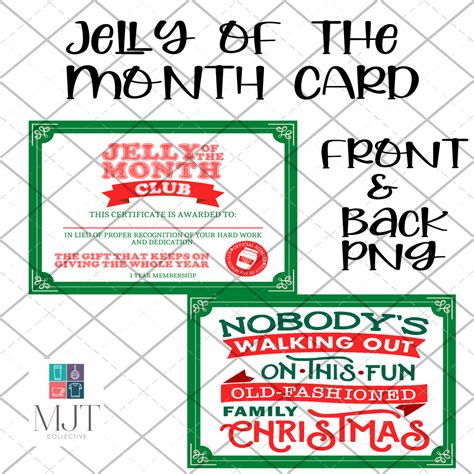 jelly   month club membership card png files  sublimation
