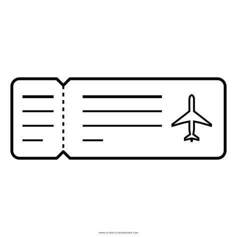 flight ticket coloring page ultra coloring pages