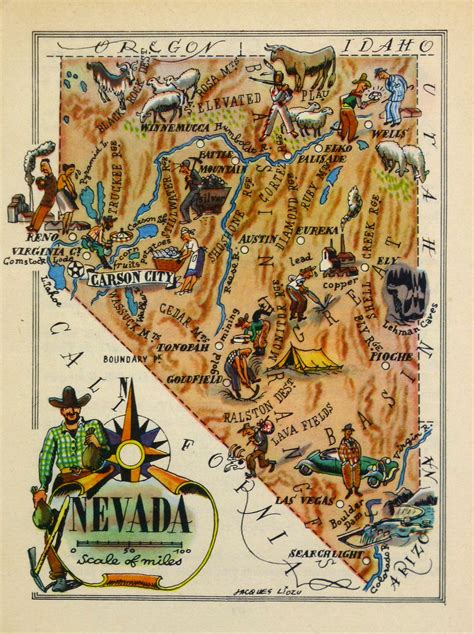 nevada pictorial map