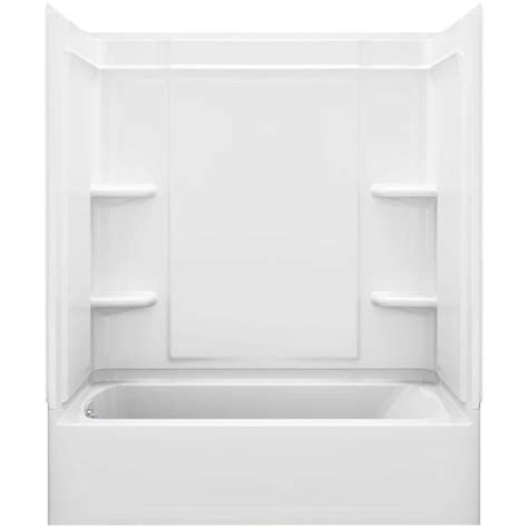 sterling ensemble medley          piece tongue  groove tub wall  white