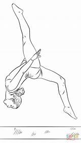 Gymnast Gymnastic Poses sketch template