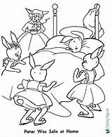 Rabbit Peter Coloring Printable Pages sketch template