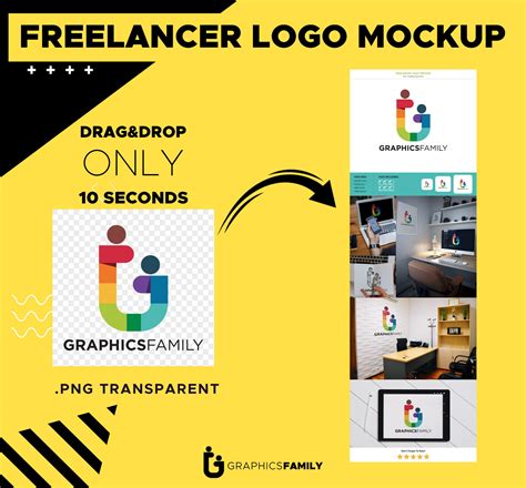 freelancer logo preview mockup graphicsfamily