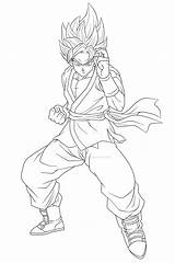 Goku Ssgss Coloring Drawing Pages Lineart Dbz Drawings Deviantart Body Ssb Para Render Template Dragon Ball Super Desenhos Dragonball Frieza sketch template