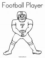 Football Player Coloring Cutout Comments sketch template