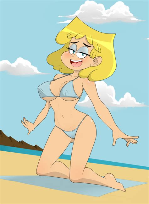 Rule 34 Beach Bikini Blonde Hair Clothed Female Lori Loud Rodjim Solo