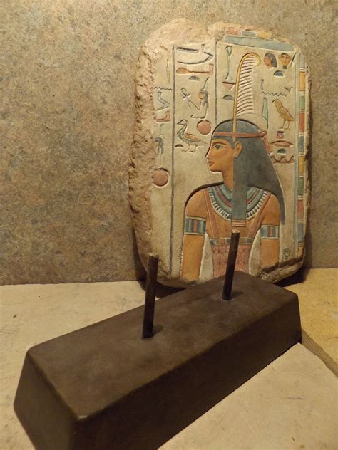 Egyptian Art Relief Sculpture Replica Of The Goddess Maat Harmony