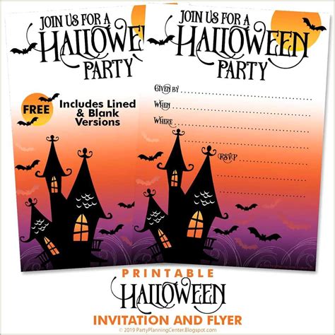 halloween party invitation templates printable resume gallery