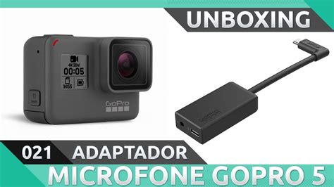 unboxing adaptador de microfone  gopro hero  black gopro pro mm external mic adapter