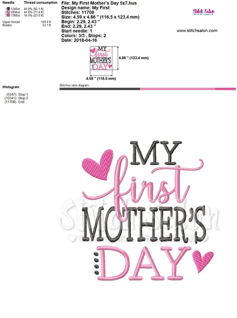 my first mother s day embroidery design files for girl s shirts stitch salon