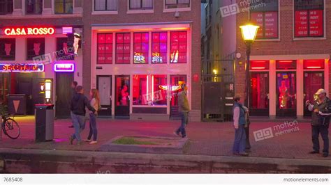 red light district amsterdam holland stock video footage 7685408